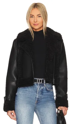Apparis Jay Vegan Leather Jacket in Black