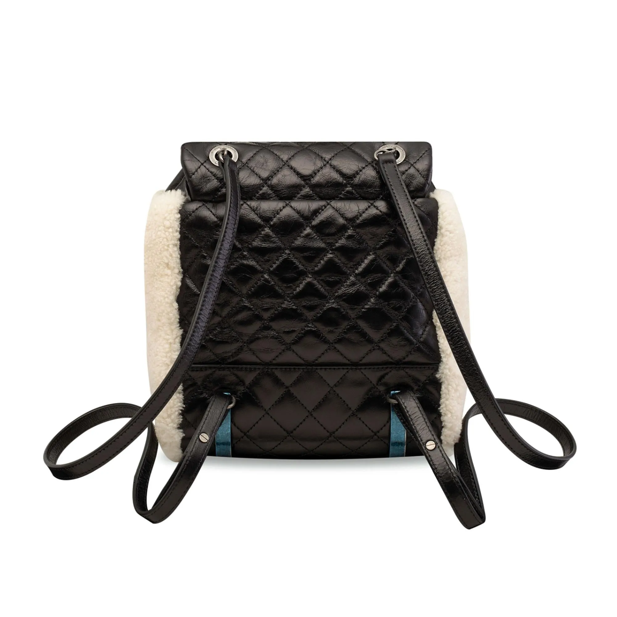 Chanel Paris-Salzburg Mountain Limited Edition Unisex Black Shearling & Calfskin Leather Backpack