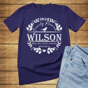 Custom May the circle remain unbroken family reunion shirt, customized family reunion t shirts, religious family shirts