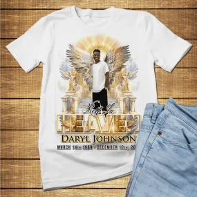 Custom Rest in heaven Angel Memorial T-Shirts and hoodies, funeral t shirts, Memorial Day t shirt, RIP Shirts, Memorial Gift, memorial