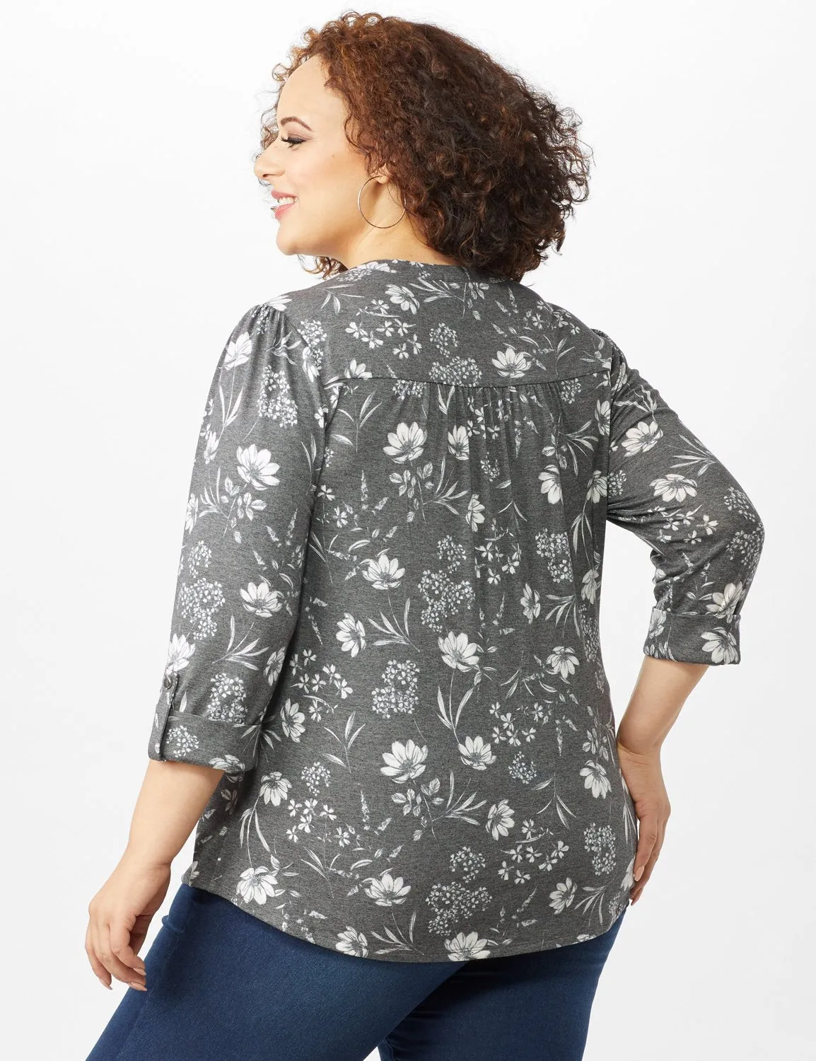 Floral Pintuck Popover