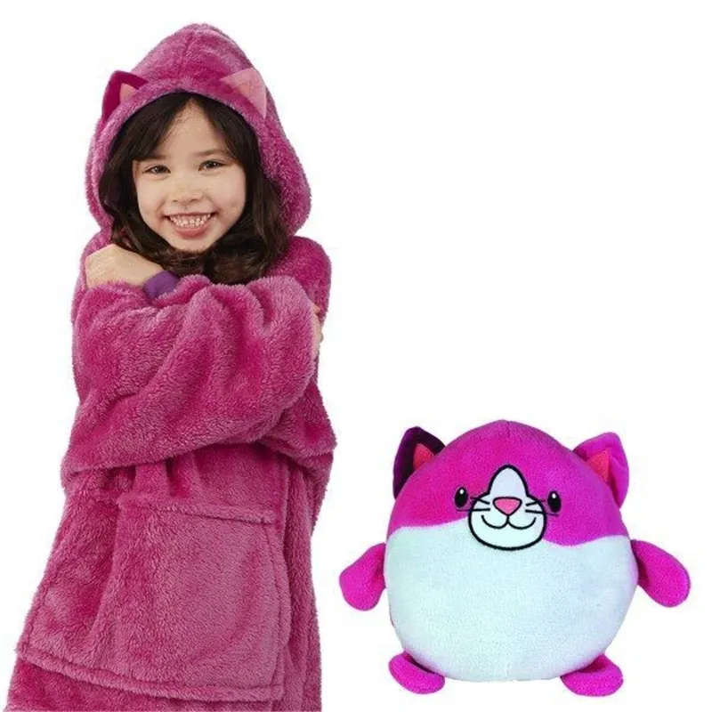 Huggle Pets Hoodie Dinosaur Hooded Sweatshirt Warm Winter Hooded Coats Bathrobe Fleece Pullover For Children For Christmas Gift
