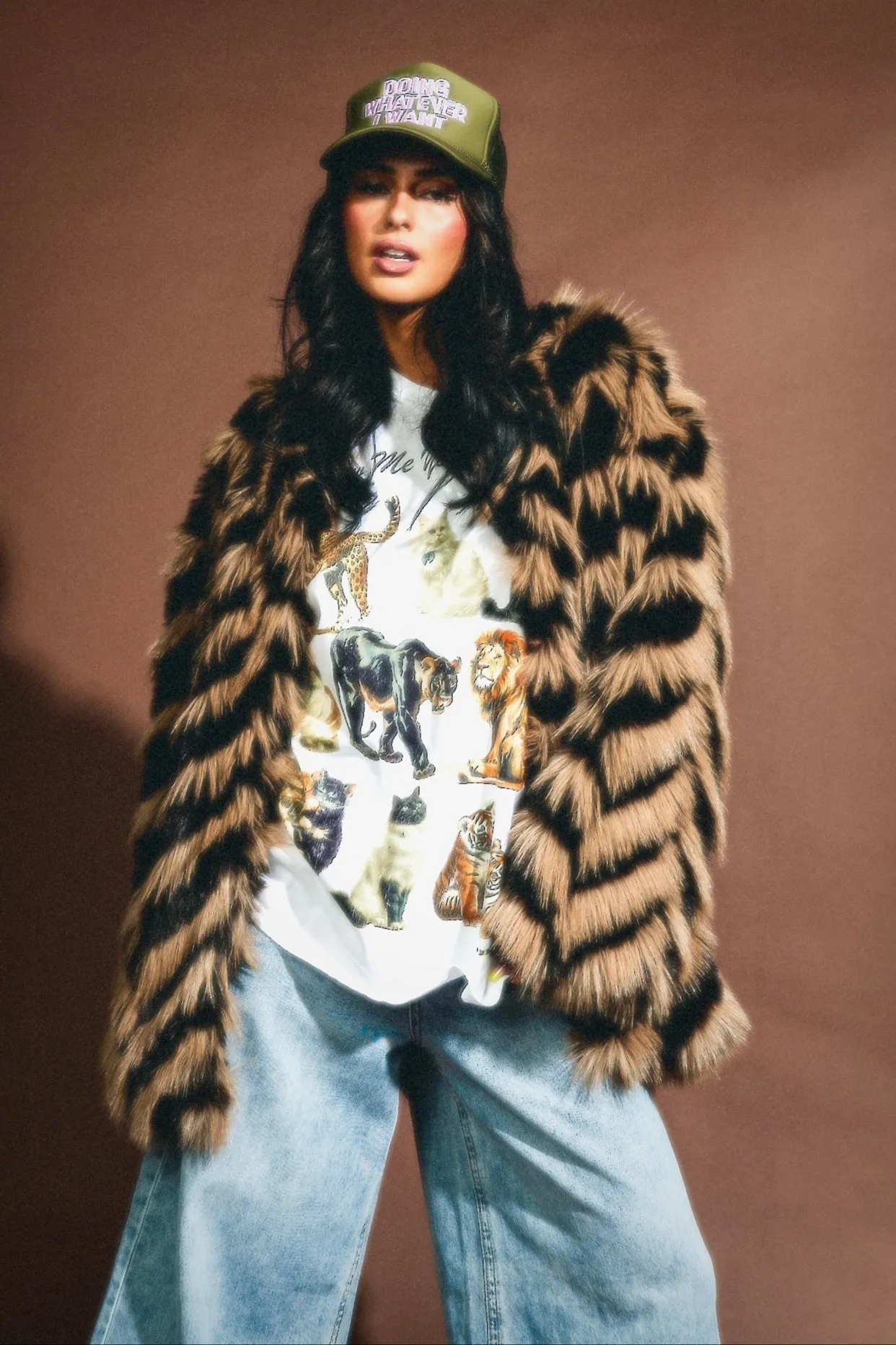 Mob Muse Oversized Faux Fur Coat