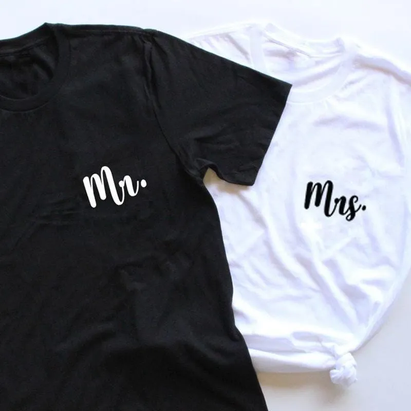 Mr and mrs couple t shirts