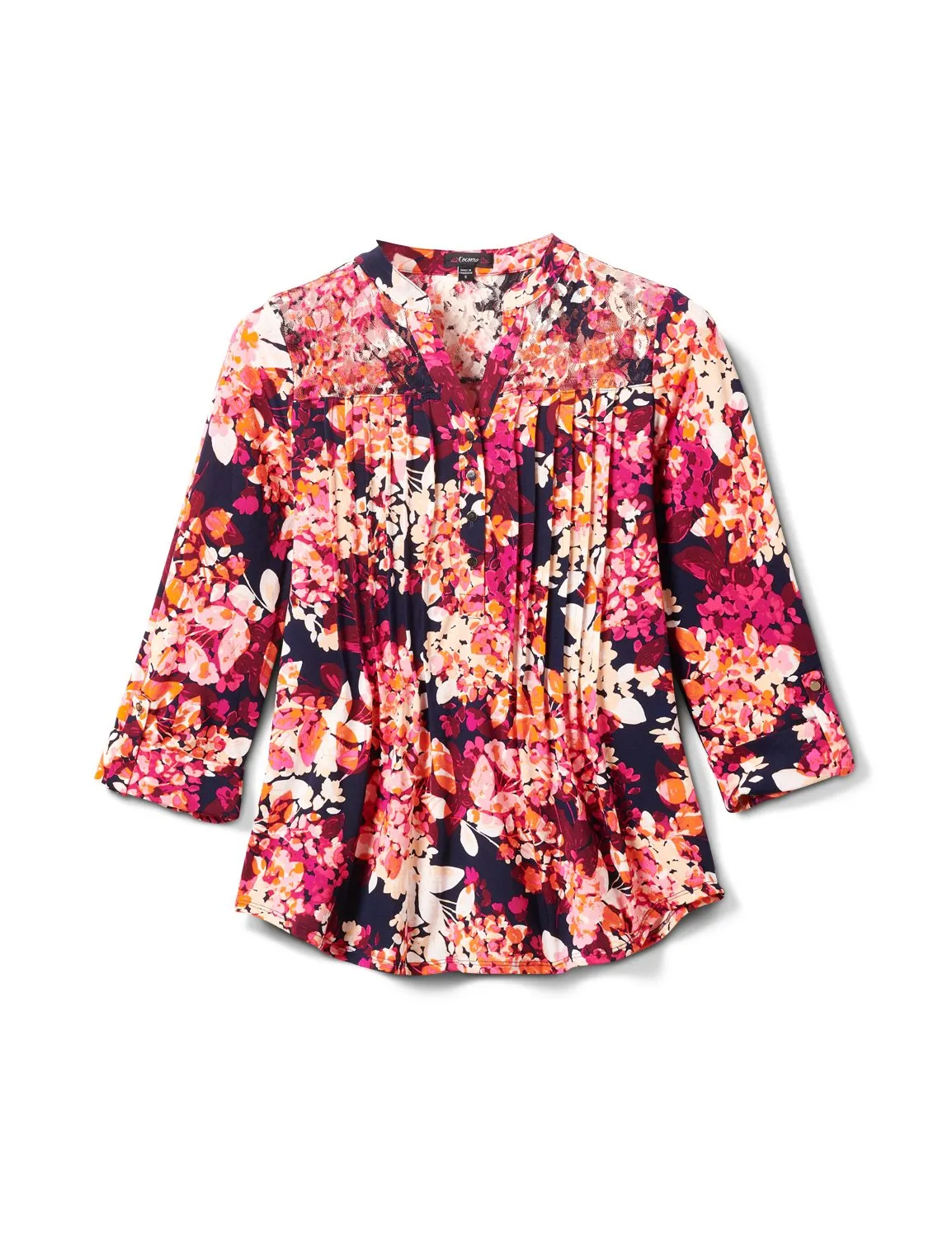 Multi Color Floral Knit Popover