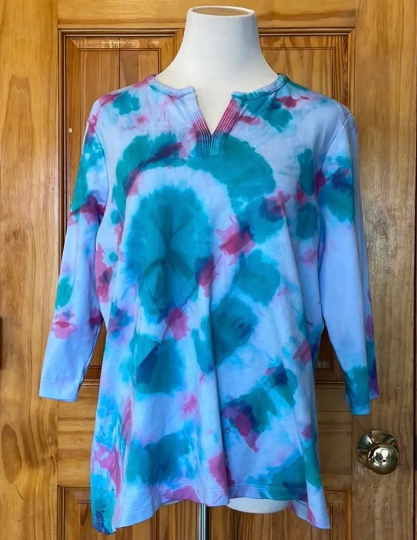 Petite XL Tye dye tunic t-shirt