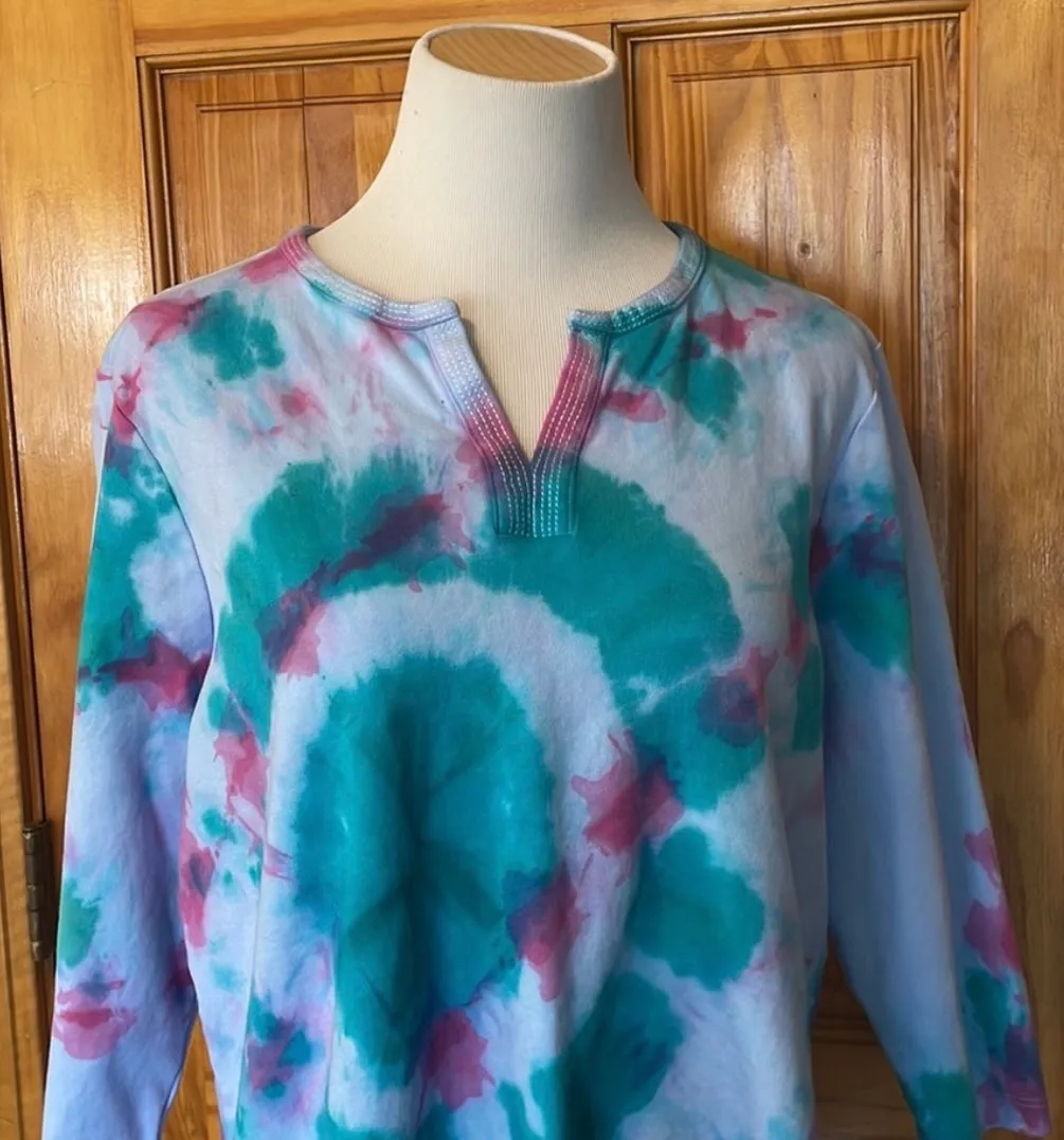 Petite XL Tye dye tunic t-shirt