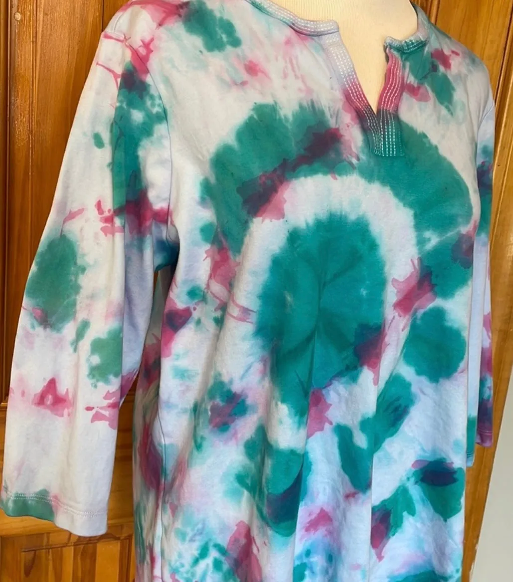 Petite XL Tye dye tunic t-shirt