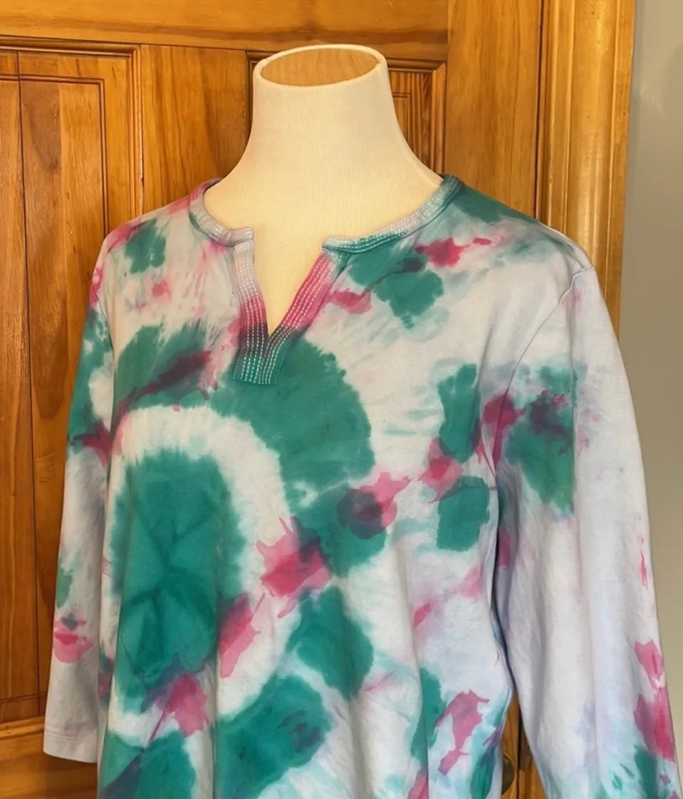 Petite XL Tye dye tunic t-shirt
