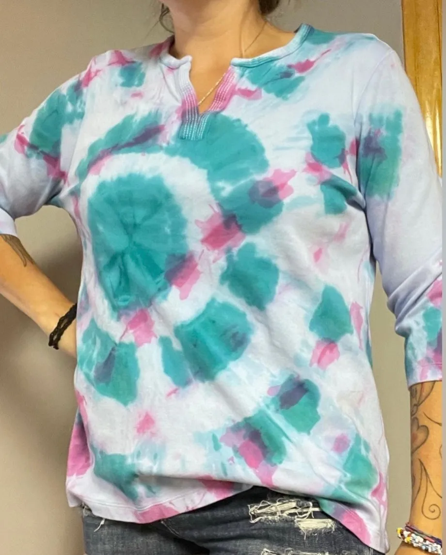 Petite XL Tye dye tunic t-shirt