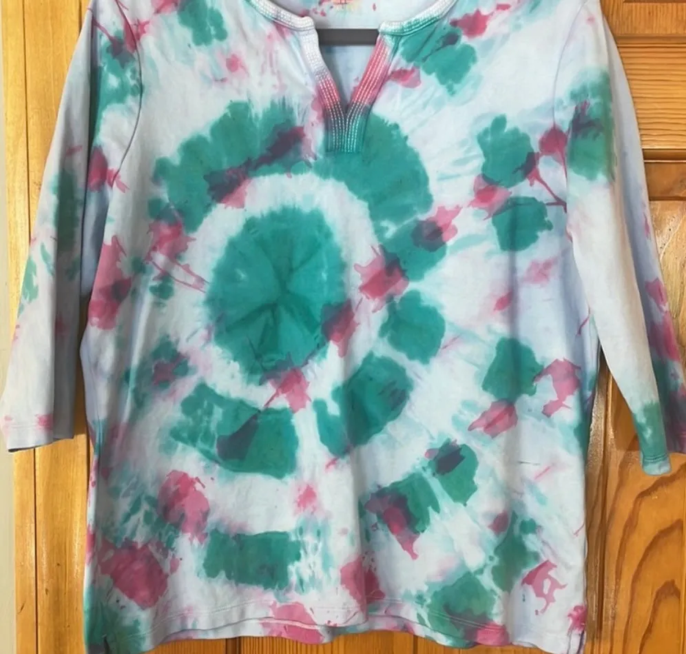 Petite XL Tye dye tunic t-shirt