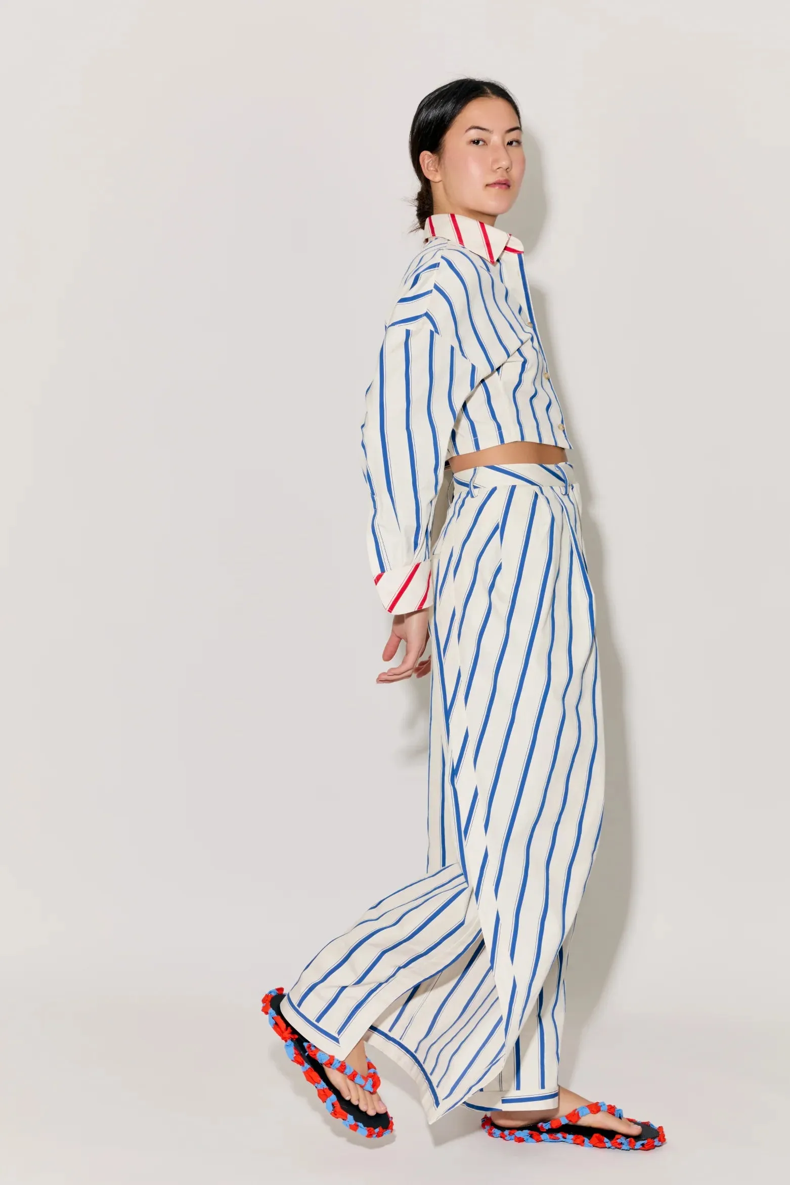 Pleated Asymmetrical Pant