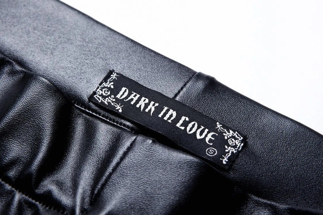 Punk sexy pleated side legging pants PW081