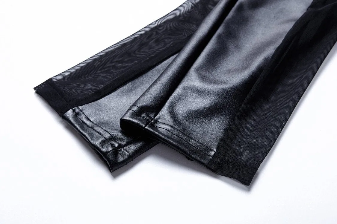 Punk sexy pleated side legging pants PW081