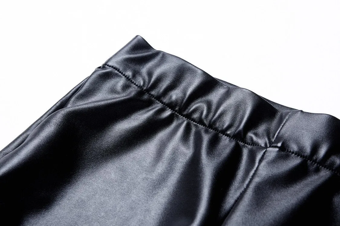 Punk sexy pleated side legging pants PW081