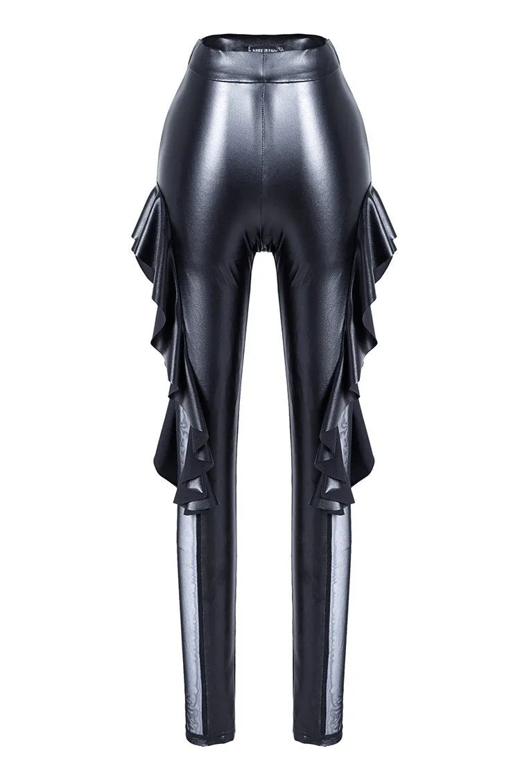 Punk sexy pleated side legging pants PW081
