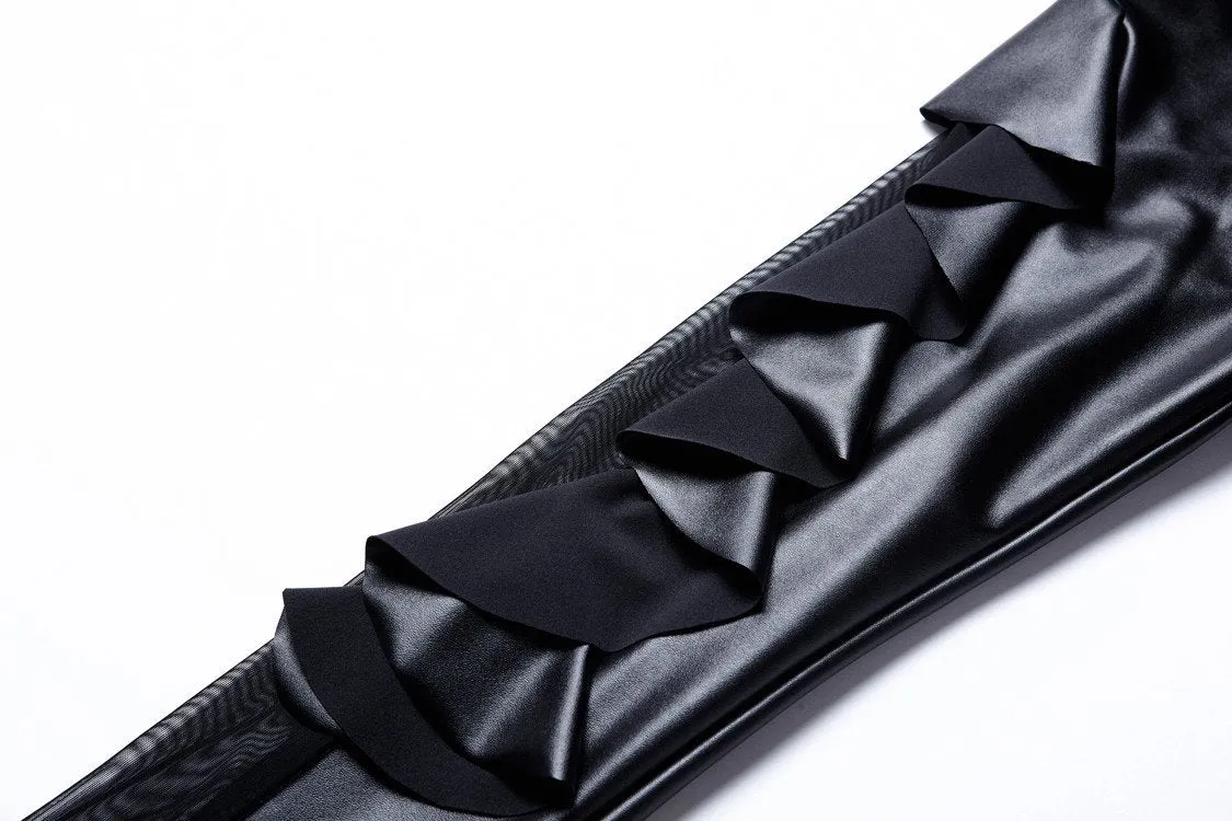 Punk sexy pleated side legging pants PW081
