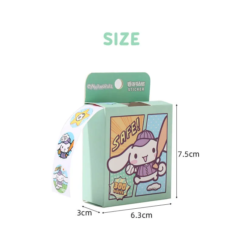 Sanrio Sticker Box Roll 300 Pieces