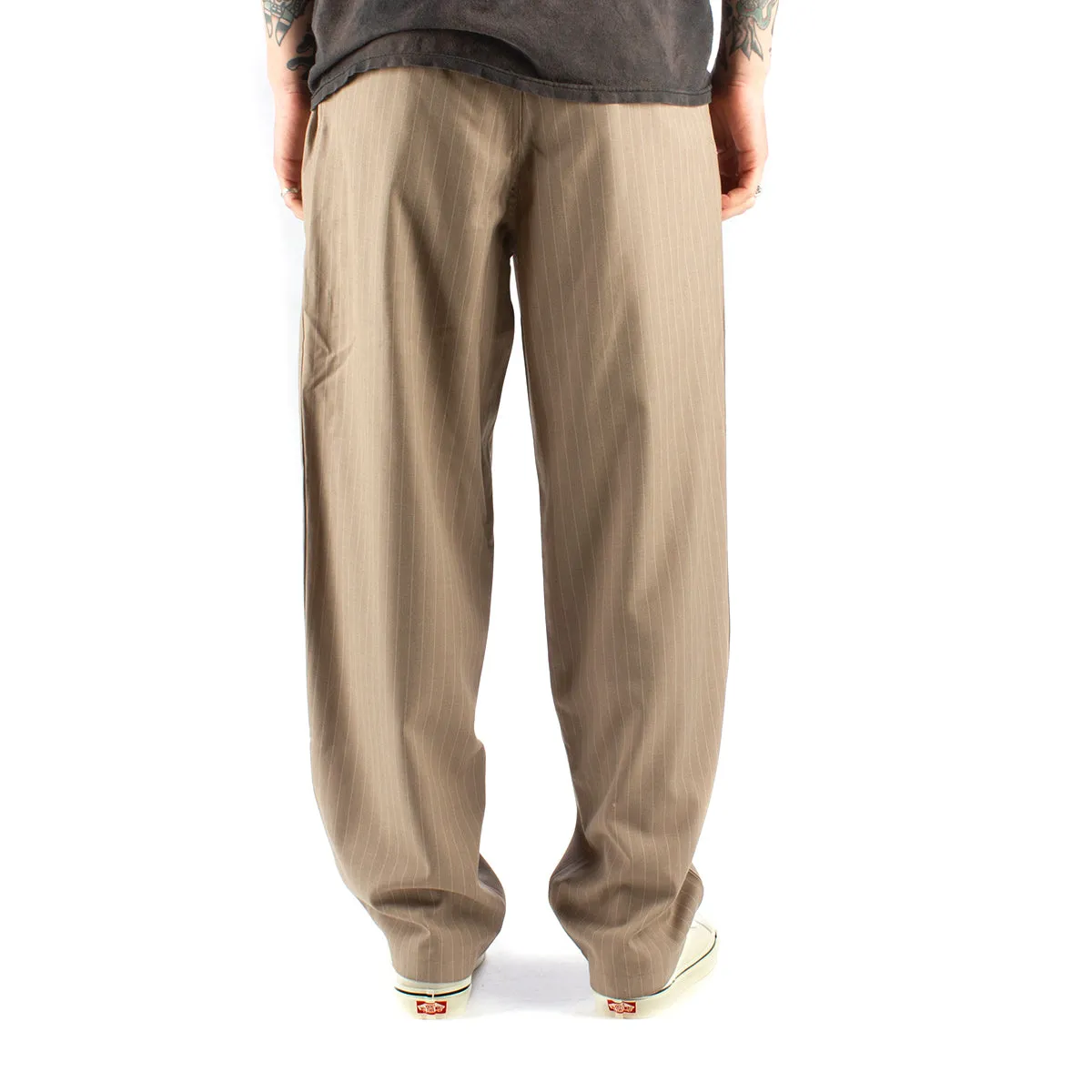 Striped Volume Pleated Trouser