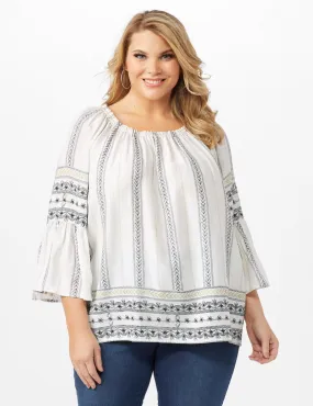 Westport Bell Sleeve Border Tunic
