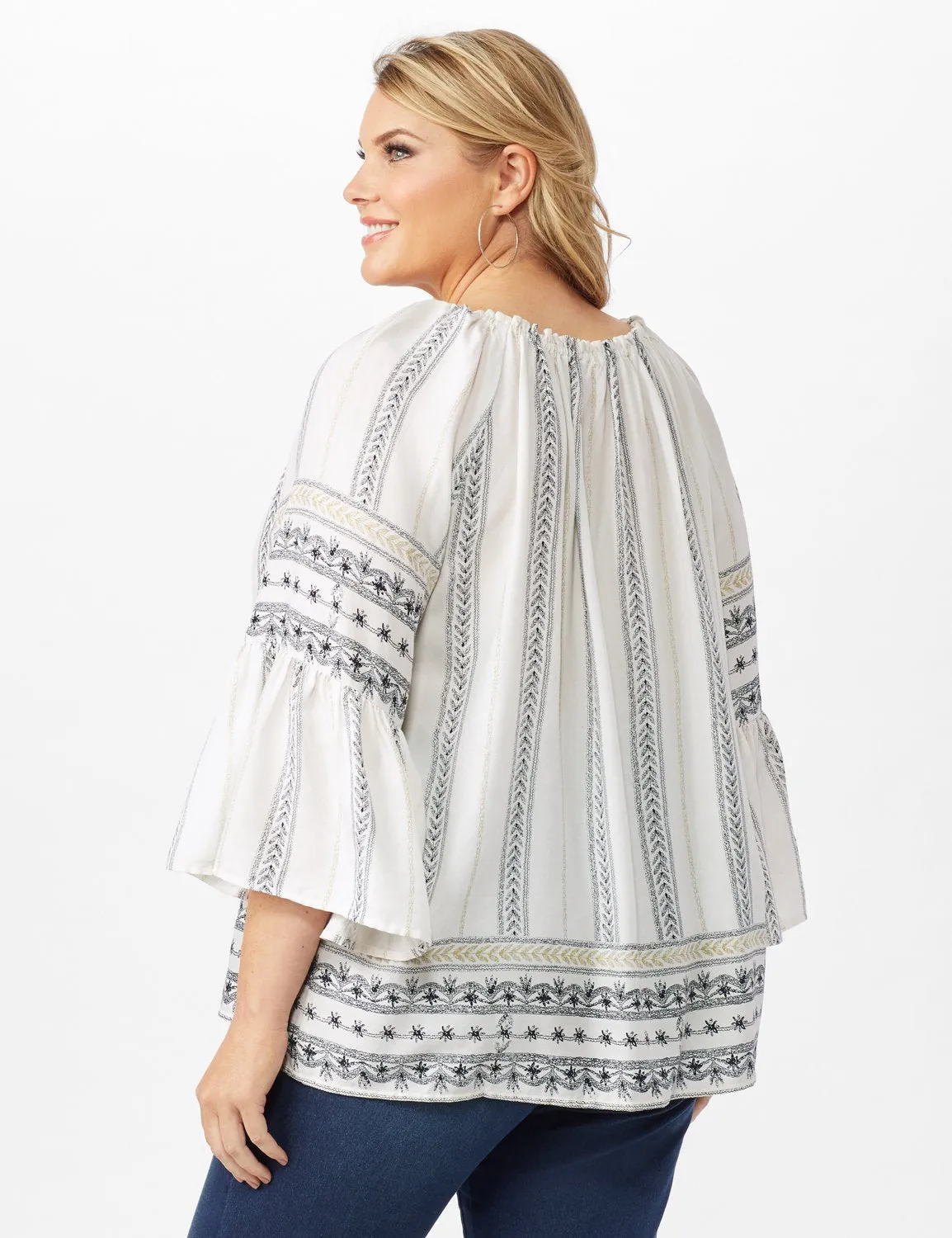 Westport Bell Sleeve Border Tunic