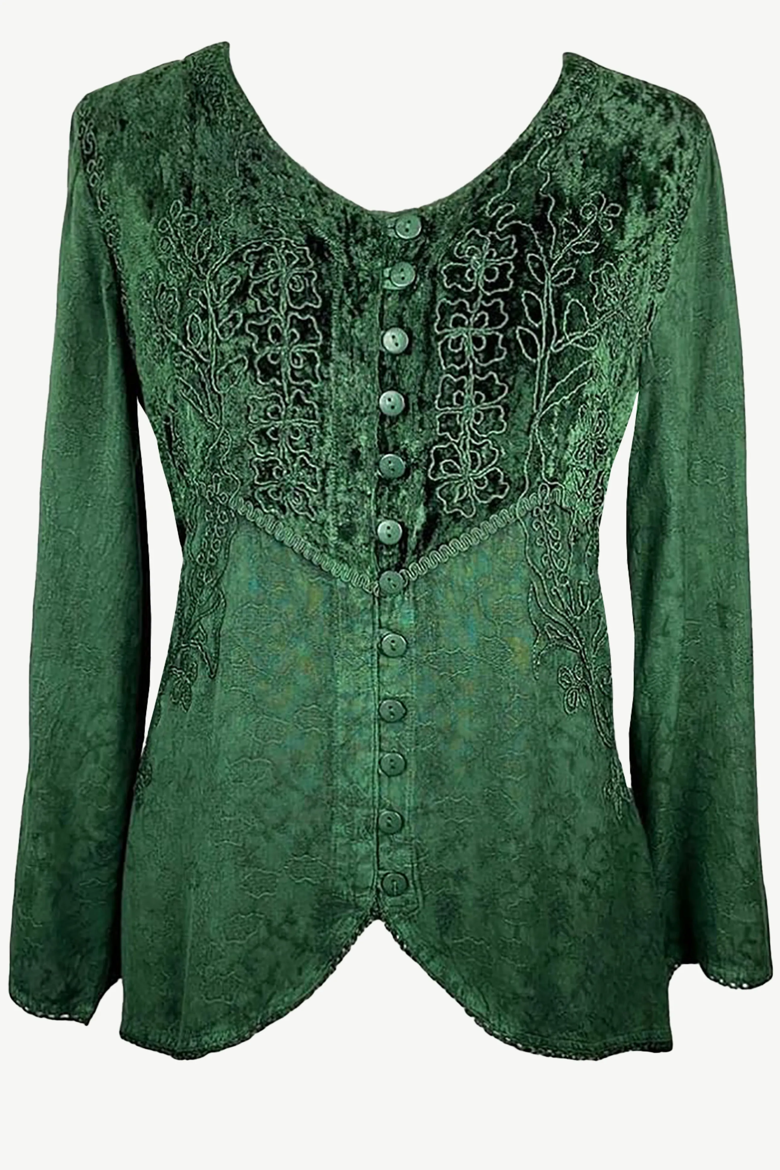 Women's Bohemian Exotic Embroidered Long Sleeve Tunic Blouse ~ 601B