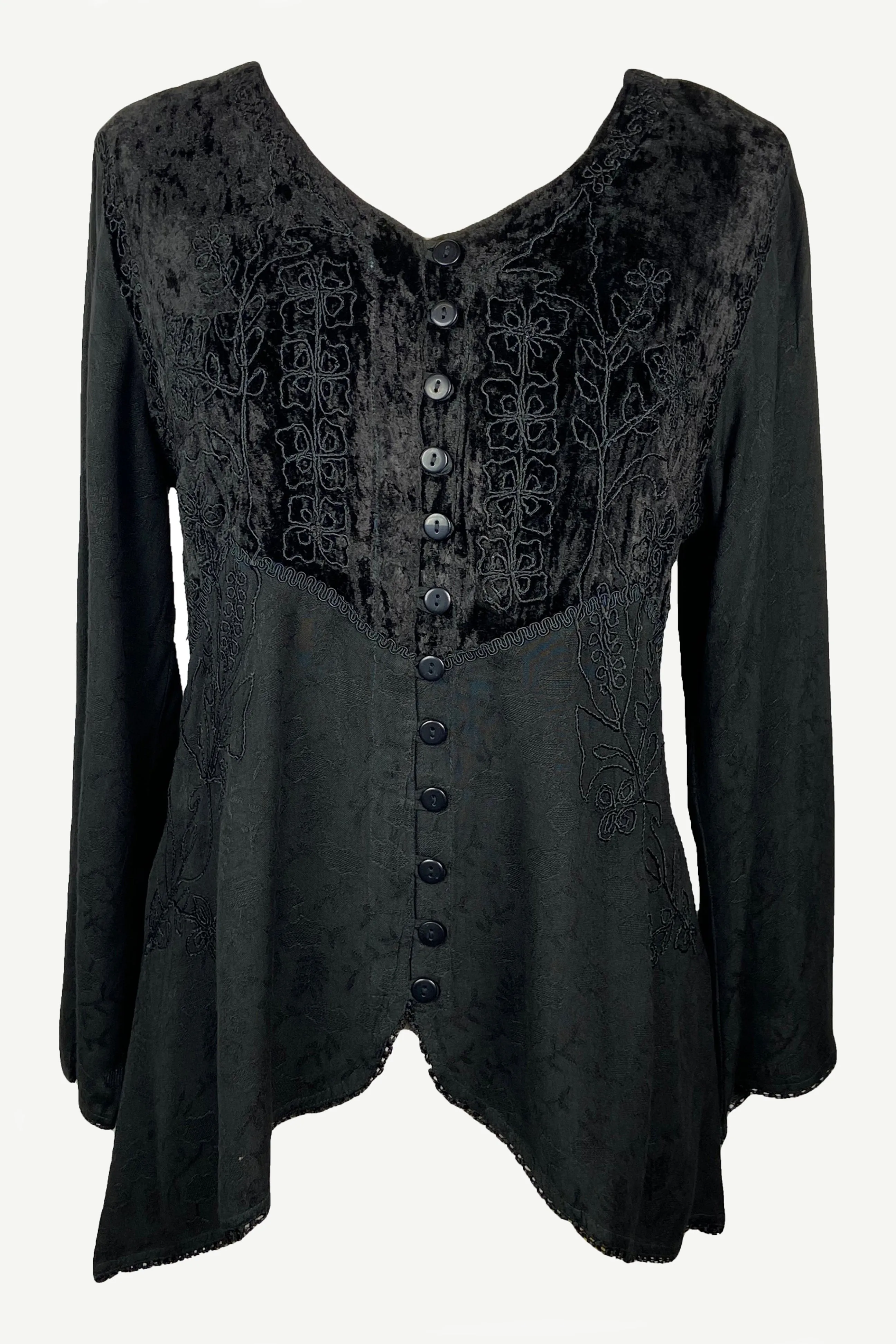 Women's Bohemian Exotic Embroidered Long Sleeve Tunic Blouse ~ 601B