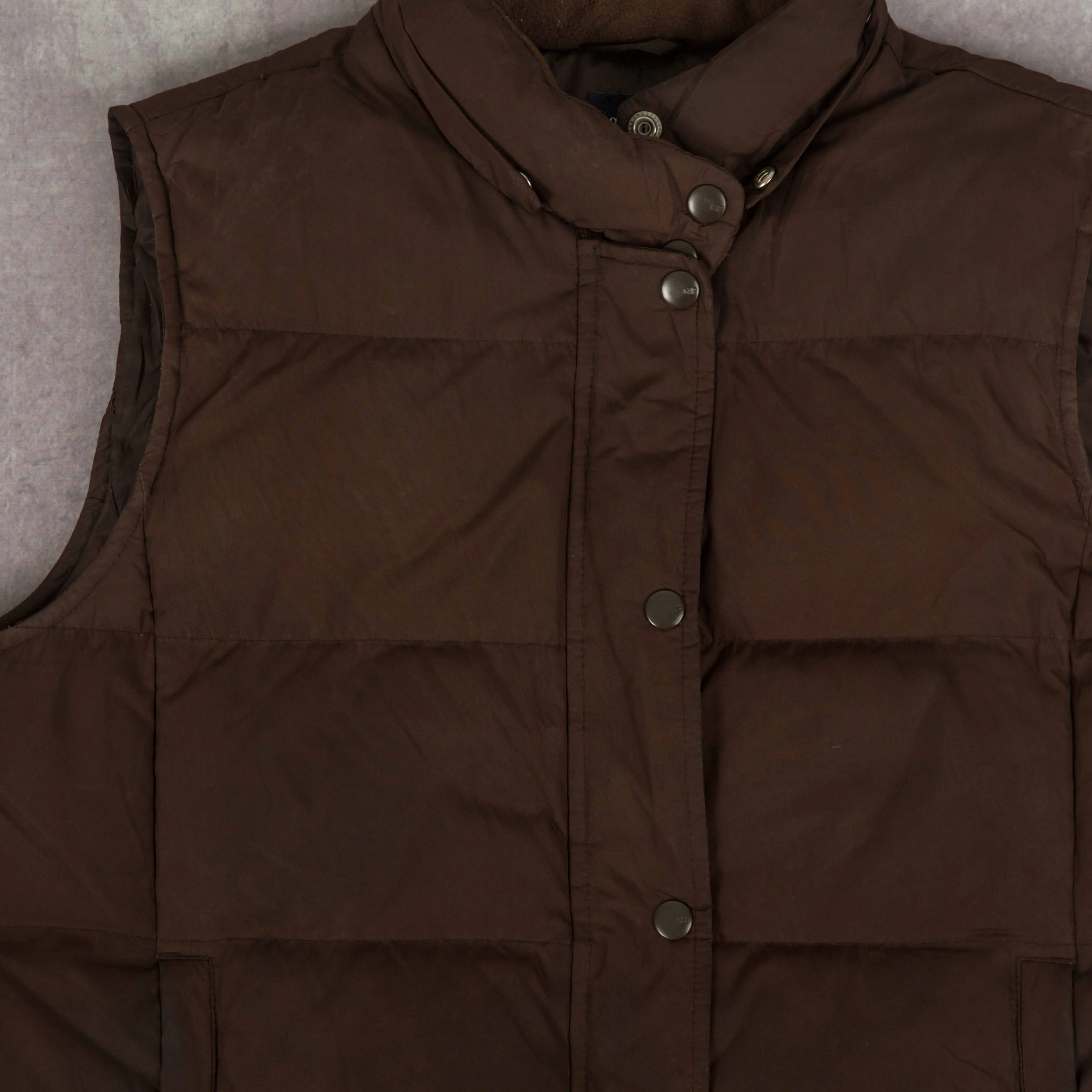WOMEN'S VINTAGE GAP PUFFER GILET JACKET - LARGE