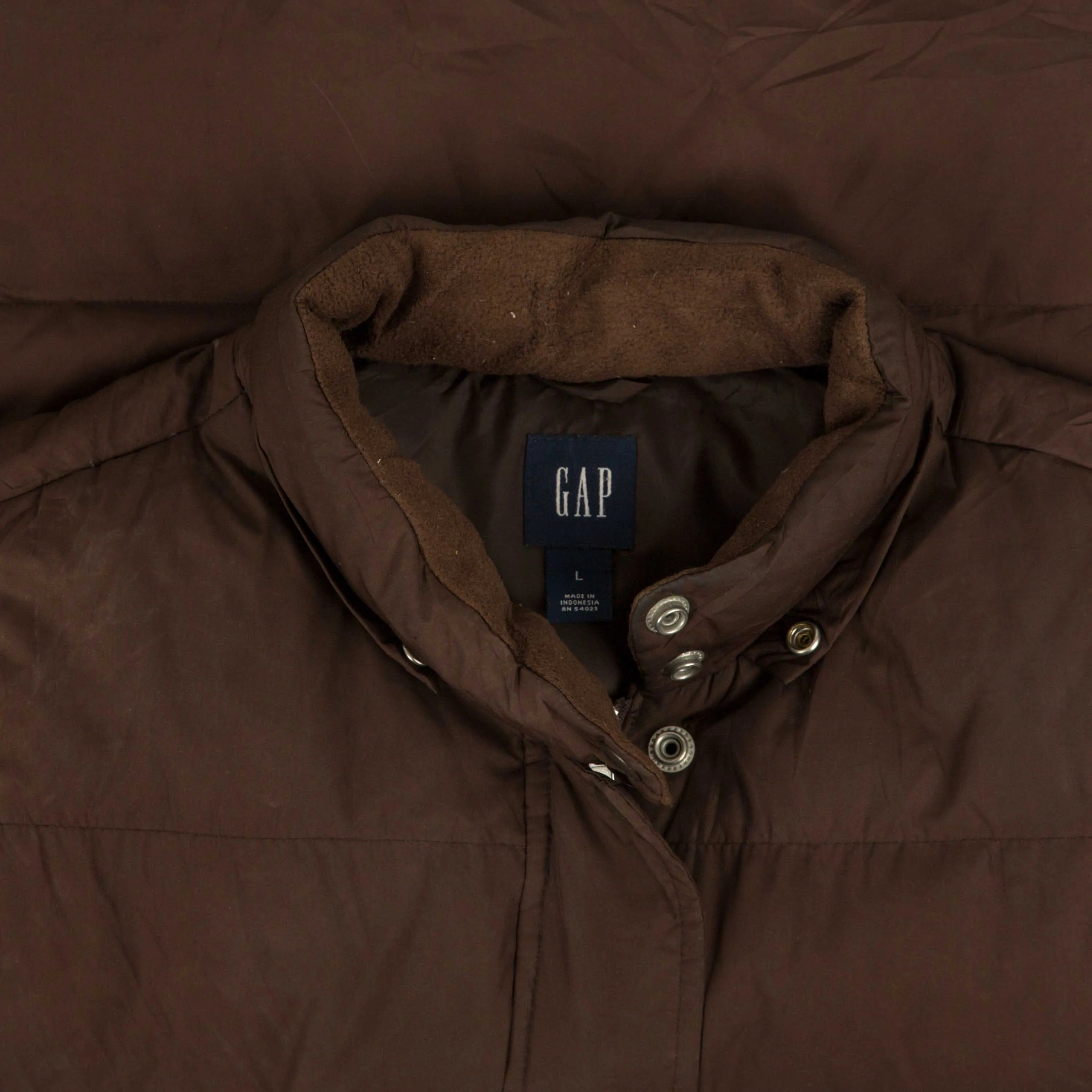 WOMEN'S VINTAGE GAP PUFFER GILET JACKET - LARGE