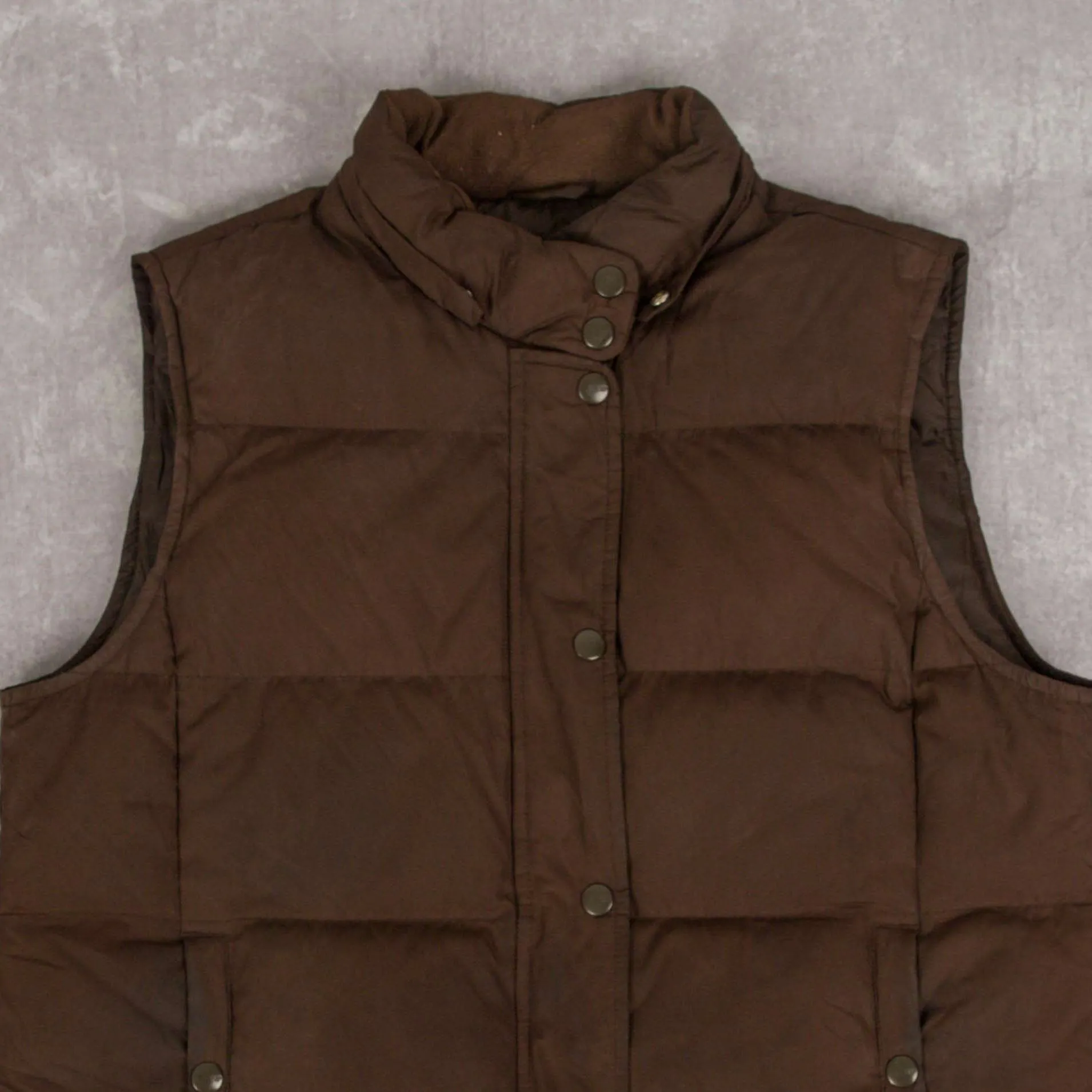 WOMEN'S VINTAGE GAP PUFFER GILET JACKET - LARGE